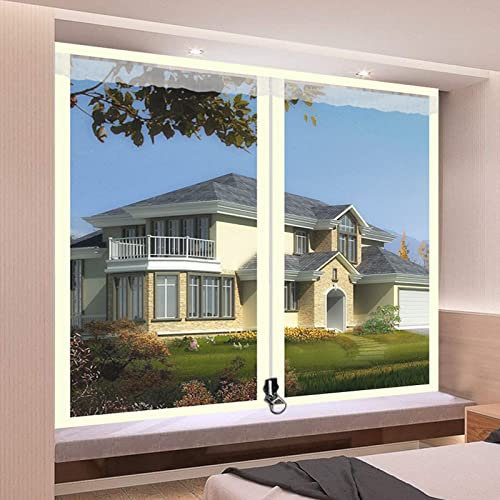 Kit Pellicola Isolante per Finestre per l'inverno,Tende per Isolamento Termico,Protezione dal Freddo per Mantenere Calde le Guarnizioni di Porte e Finestre,Trasparente (W*H:160x150cm/63x59in)