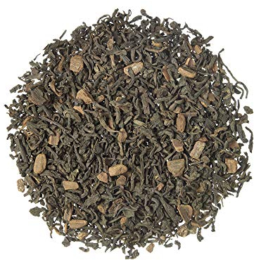 TEA SHOP - Té Rojo (Pu Erh) Pu Erh Canela 250g - 125 Tazas - Formato a Granel - En Hojas - De especial fermentación con trocitos de canela y aromas