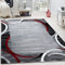 Paco Home Wohnzimmer Teppich Bordüre Kurzflor Meliert Modern Hochwertig Grau Schwarz Rot, Grösse:140x200 cm