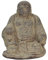 Oriental Galerie Buddha sitzend Steinfigur Skulptur Stein Lavasand Bali Garten Deko Frostfest Gartenfigur für innen oder außen 20 cm