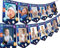 First Trip Around The Sun Foto Banner, Weltraum 1. Geburtstag Party Dekoration - Blau Sonnensystem Baby Bild Banner für Neugeborene bis 12 Monate Junge