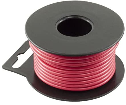 GTSE 19 AWG 0.65mm², Auto Cable - Single Core, 5A 7m Red Cable Mini Reel Electrical Wire, 9 Copper Strands 0.29mm Each, Ideal for Automotive applications, Radios and Stereos