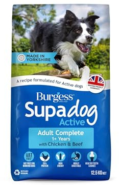 Burgess Supadog Active Chicken and Beef dry dog food for working dogs 12.5 kg