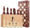 Schach Schachspiel Set klappbares Schachbrett mit Schachfiguren aus Holz 48 cm - Chess Board Spiel für Kinder und Erwachsene Reiseschach hochwertig und edel Holzschach Traditionell