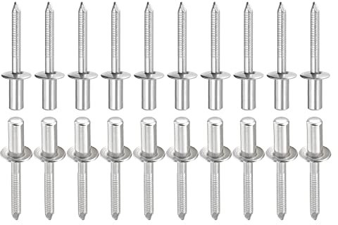 DTGN 6.4mm x 14mm (DxL) Aveugle Rivets - 25Paquet - Bonne pour Machinerie Assemblage - Acier Inox 304 Dôme Fermé Extrémité Rivet