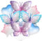 Folienballon Schmetterling, Schmetterlinge Deko, Blau Lila Schmetterling Luftballon, Ballons Herz Stern, für Kinder Geburtstag Hochzeit Motto Party Dekoration