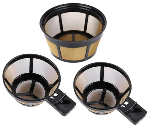 Wiederverwendbarer Kaffeekorbfilter, kompatibel mit Hamilton Beach 2-Wege-Kaffeemaschine, 49980A, 49980Z, 49933, 47650, 2 Einzelportionsbrüh-Ersatz + 1 8–12 Tassenkorb, Kaffeefilter passend für