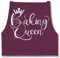 Shirtracer Schürze - Backschürze Damen 1 - Baking Queen - Mama Oma Geschenk zu Geburtstag Muttertag - 85x69 - Aubergine - personalisierte personalisiert