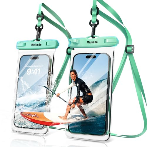 Mojimdo Eccellente 8,00'' Plus Pochette Étanche Smartphone, Sac étanche IPX8 Toucher Sensible Protege Telephone Eau Compatibilité pour iPhone/Samsung/Xiaomi etc