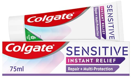 Colgate Sensitive Instant Relief Repair + Multi-Protection Toothpaste 75ml | Fluoride Toothpaste for Sensitive Teeth, Instant Sensitivity Relief**, Cavity Protection, Gum Health & Fresh Breath