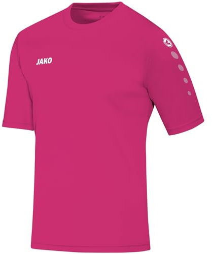 JAKO Unisex Kinder Trikot Team, Kurzarm, deep pink, 152