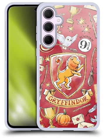 Head Case Designs Offizielle Harry Potter Gryffindor Muster Deathly Hallows XIII Gel Handyhülle Hülle [Militärischer Schutzgrad] Kompatibel mit Samsung Galaxy A35 5G