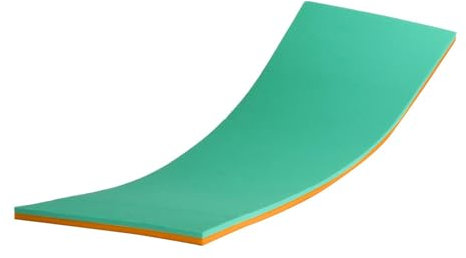 Tapis Flottant Piscine en Mousse XPE, Matelas Flottant D’Eau, Tapis d'eau Enroulable, Coussin Lit pour L'extérieur, Rivière, Lac, Plage, Tapis Flottant Piscine pour Enfants et Adultes, Vert Orange