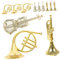 12St Musikinstrumentenmodell Weihnachts Party weihnachtsbaumdeko Mini-Geigen Mini-Trompete Weihnachtsgirlande Spielzeug weihnachtliche Wanddekoration Miniatur-Geigenfigur Plastik TOYANDONA