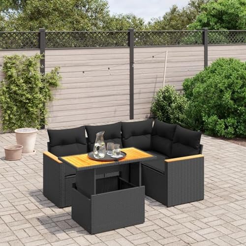 Amorsee Balkon Lounge Verstellbare Tischplatte Loungemöbel Balkon Sofa Rattan Gartensofa Gartenlounge Klein Ecklounge Lounge Möbel Outdoor Gartenmöbel Ecksofa Balkonmöbel Balkonsofa