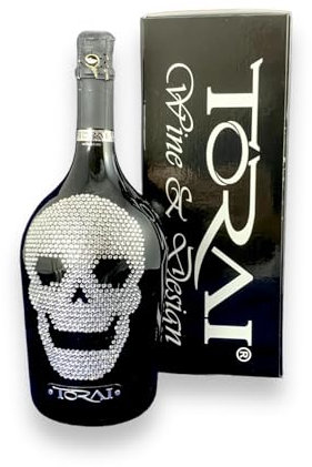 Magnum spumante Millesimato Extra Dry, Bottiglia Gioiello decorata con 683 Cristalli Argento, completa di elegante scatola. Idea regalo Natale, compleanno o qualsiasi ricorrenza speciale.