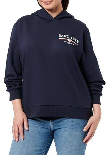 Gant Damen Reg Graphic Hoodie Kapuzenpullover (1er Pack)