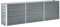 Myheimly Hochbeet Verzinkter Stahl Gartenbeet Pflanzbeet Frühbeet 240x40x77 cm Grau