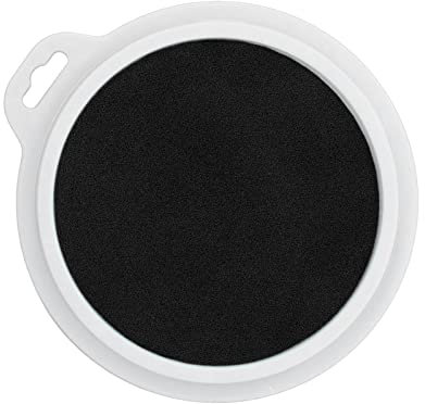 Washable Ink Pad Round Craft Ink Pads Kids DIY Graffiti Fingerprint Ink Pad Stamp for Wood Fabric Scrapbook (Black)