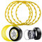 Ashild Felgenschutzring Auto für BMW Serie 3 Series 3er/M3 F80 G20 F30 E90 2005-2024, Schutzzierring FüR Autoreifen Nylon Kratzfest Reifenradnabe Dekoration Styling Zubehör,E/Yellow-19inches
