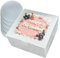 Gcardist Caja para tartas de 20,3 x 20,3 x 12,7 cm, 5 juegos de cartón plateado para tartas con ventana y 5 juegos de tablas redondas de 20,3 cm de color plateado, recipiente para tartas de 20,3 cm (8