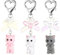 3 Stück Niedlicher Süß Katzen Schlüsselanhänger, Süßer Plüsch Katzen, Süße Katzen Schlüsselanhänger mit Herz Schlüsselanhänger, Plush Katze Keychain Für Taschenanhänger, Geldbörse, Geschenke