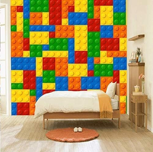 HongYouQi 3D Wandbild Zuhause Wanddekoration Kinder Baustein Landschaft Sofa Tv Tapete Kunst Hintergrund Wand-150Cm×105Cm