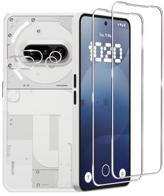 Afikyutu Protector de Pantalla para Nothing CMF Phone 2 Pro/Nothing Phone 3a/3a Pro, 2 Piezas Cristal Templado, Anti-Arañazos, Fácil de Instalar, 9H Dureza Vidrio Templado