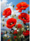 QQYRHN 5D DIY Fleurs de Coquelicot Kits de Peinture Diamant, Complète Fleurs Diamond Painting pour Adulte Débutants, Paysage Art du Diamant, Décoration Murale Maison Peinture au Diamant Avec 30x40cm