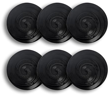 NOVASTYL - Lot6 assiettes à dessert tornade 21cm en grès noir - 2614832