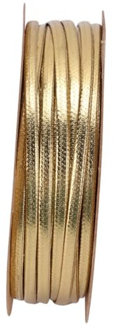 Veemoon 15m Corda Pelle Per Braccialetti Fai Da Te Materiale e Confortevole Perfetta Per Creazioni Artigianali e Collane Oro