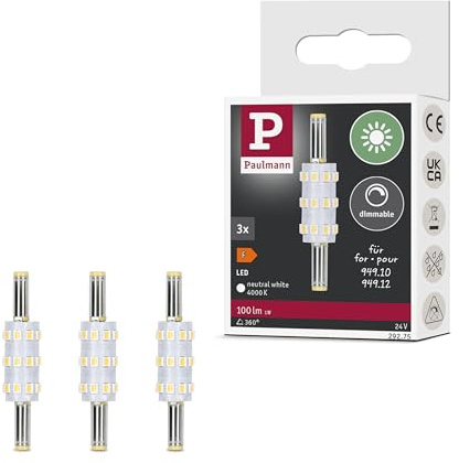Paulmann 29275 Plug & Shine LED Stecksockel Naima Ersatzleuchtmittel 3er-Set 4000K 100lm