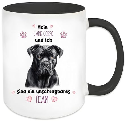 Generisch Spruchtasse Unschlagbares Team Cane Corso, Dein täglicher Glücksbringer, Geschenk, Geschenkidee,Weihnachten,Geburtstag, A6386