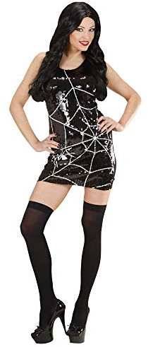 W WIDMANN MILANO Party Fashion - Paillettenkleid für Damen, kurzes Kleid, Kostüm für Halloween, Karneval