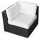 XINRO (1er Polyrattan Lounge Eck Sessel - Gartenmöbel Ecksessel Rattan - durch andere Polyrattan Lounge Gartenmöbel Elemente erweiterbar - In/Outdoor - handgeflochten - schwarz