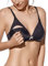 Selene Reggiseno Imbottito Allattamento Mamma Senza Ferretto con Comoda Apertura Coppa C Art. Alba (Nero, 7)