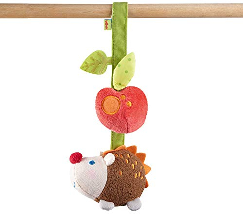 HABA 304285 - Hängefigur Igel, Babyspielzeug aus Textil mit Klapper-Effekt, als Geschenk zur Geburt und Taufe