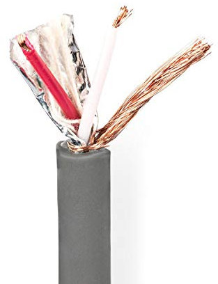 NEDIS Câble DMX - 110 Ohm - 2 x 0,23 mm² - 100 m - Rond - PVC - Gris foncé - Rouleau