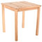 Gartentisch Beistelltisch aus massivem Teak Holz - großer, Quadratischer Holztisch 80 x 80 cm, wetterfest für Garten, Balkon und Terrasse Natur