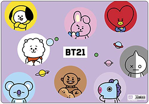 Grupo Erik Schreibtischunterlage BT21 - Schreibtischunterlage Jungen und Schreibtischunterlage Kinder Mädchen - Offizielles BT21- Merchandising, TSEH368
