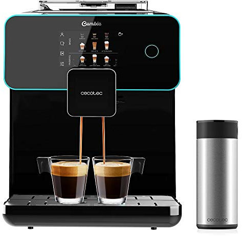 Cecotec Cafetera Superautomática Cumbia Power Matic-ccino 9000 Serie Nera. Personaliza Intensidad, Temperature, café, Leche y Espuma, 19 Bares de presión, Pantalla LED, 5 Niveles de Molido