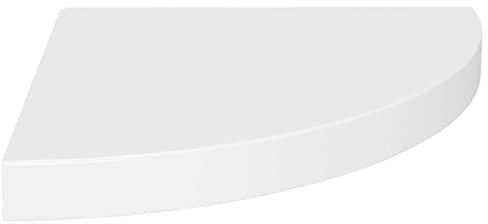 vidaXL Eckregal Schweberegal Wandregal Bücherregal CD DVD Regal Wandboard Hängeregal Wand Dekoregal Freischwebend Weiß 35x35x3,8cm MDF