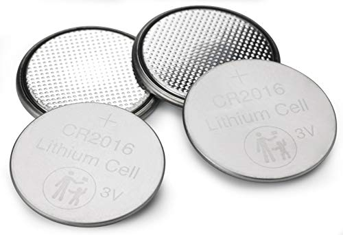 VERBATIM Batterie a bottone al litio Premium CR2016 Confezione da 4 3V 80mAh - Pile a bottone al litio per orologi chiavi della macchina telecomandi fotocamere giochi ecc - Cella a bottone