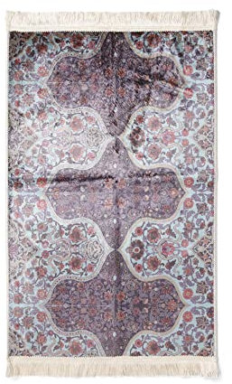 ESSENZA Teppich Giulia Eisblau, 60x90 cm - 60% Polyester, 30% thermoplastischesPolyurethan, 10% Baumwolle - Ornamente