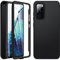 Für Samsung Galaxy S20 FE Hülle, Handyhülle Samsung S20 FE, 360 Grad Rundumschutz Stoßfest Schutzhülle Liquid Silikon Handy-Hülle TPU Robust Bumper Outdoor Cover Mit Eingebautem Displayschutz, Schwarz