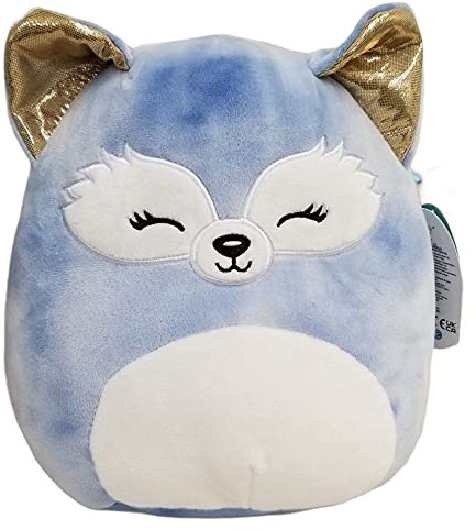 SQUISHMALLOW KellyToys Melani The Blue Fox with Golden Ears Sleepy Eyes Squad 30 cm