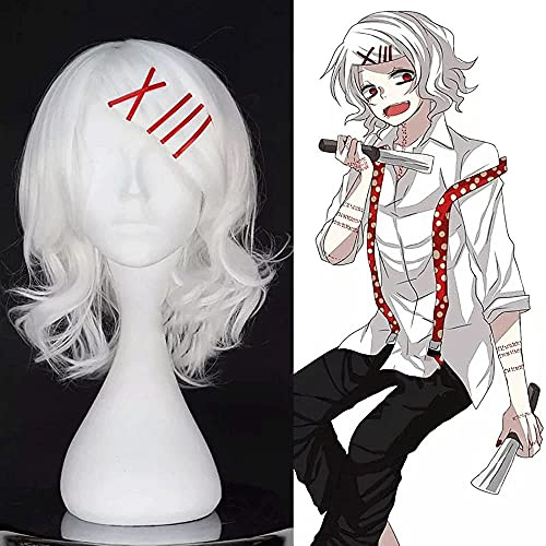 PerüCken FüR Tokyo Ghoul Suzuya Juuzou, Erwachsene Haarteile Anime Cosplay Requisiten ZubehöR, Anwendbarer Anlass Halloween Party Karneval Nachtleben
