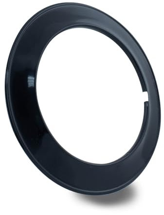 CAEXVEN Embellecedor para Conductos en Acero pintado en Negro - Serie Lisa - 200 mm