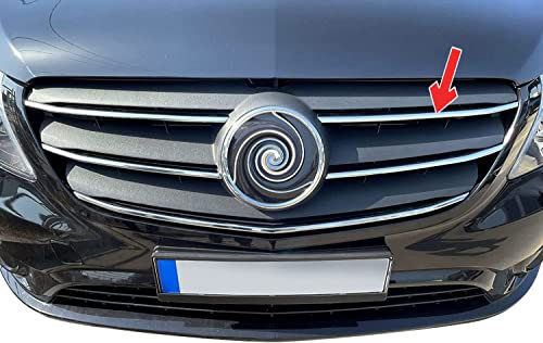 Grillleiste für VITO | W447 | 2020+ (Facelift) Chrom-Zierleiste aus Edelstahl, Verchromte Frontleiste