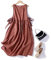 Fujian Friday Lässige losen Frauen Sommer japanische Baumwollwäsche ärmellose Weste Kleid Retro Literary Plaid Weste Kleid